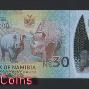 931-2 B931-NAMIBIA-2020納米比亞塑膠紀念紙幣,30 Namibia Dollars(999)