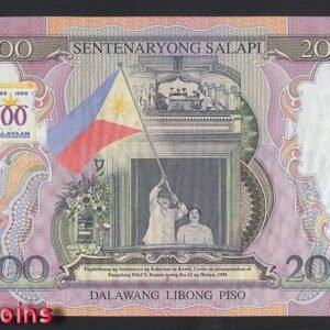 B932-PHILIPPINES-1998菲律賓紀念紙幣-2000 Piso(T)
