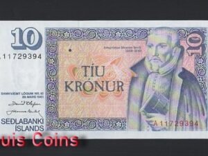 936-1 B936-ICELAND-1961冰島紙幣,10 kronur(553)