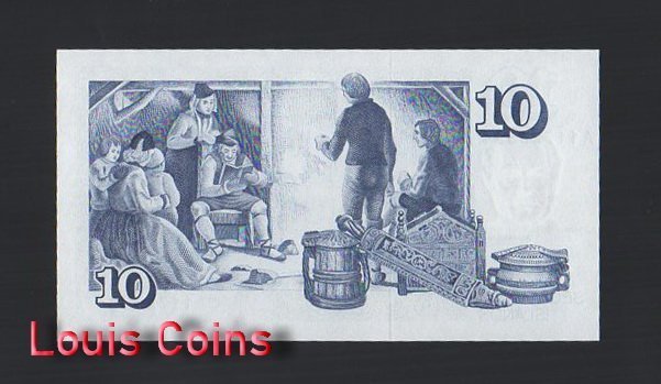 936-2 B936-ICELAND-1961冰島紙幣,10 kronur(553)