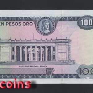 B941-COLOMBIA-1974哥倫比亞紙幣,100 Pesos(1341)