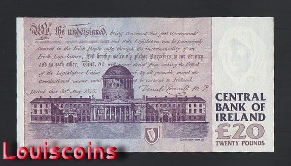 B942-IRELAND-1992-1999愛爾蘭紙幣-20 Pound(BO)