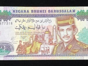 B955-BRUNEI-1992汶萊紀念鈔票-25 Ringgit / Dollar(B)