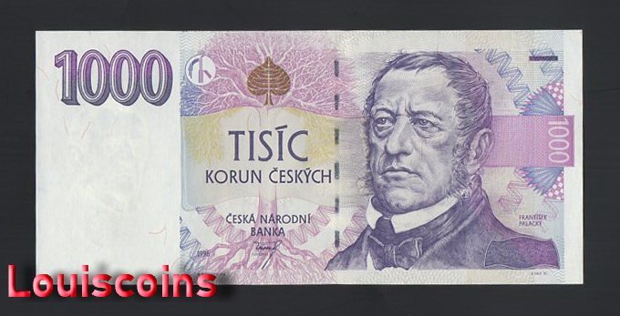 956-1 B956-CZECHIA-1996捷克紙幣,1.000 Korun Českých(B)