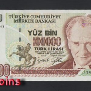 959-1 B959-TURKEY-L.1970土耳其鈔票-100.000 Türk(O)