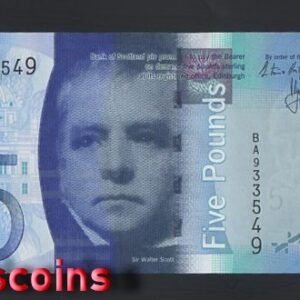 962-1 B962-SCOTLAND-2007-2011蘇格蘭紙幣,5 Pounds(B)