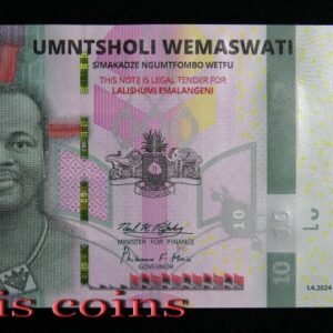 B963-ESWATINI-2024史瓦帝尼(史瓦濟蘭)紙幣 10 Emalangeni(B)