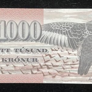 964-1 B964-FAEROE ISLANDS-2011法羅群島紙幣-1000 Krónur(O)
