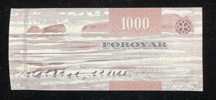 964-2 B964-FAEROE ISLANDS-2011法羅群島紙幣-1000 Krónur(O)