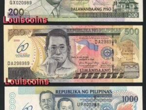 B966-PHILIPPINES-2009菲律賓紀念紙幣-20-1000 Piso六張一套 含冊(T)