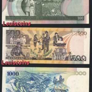 B966-PHILIPPINES-2009菲律賓紀念紙幣-20-1000 Piso六張一套 含冊(T)