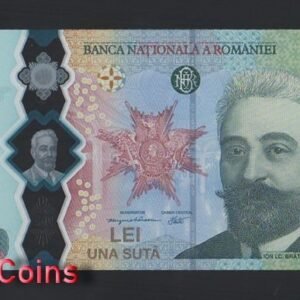 967-1 B967-ROMANIA-2019羅馬尼亞紀念塑膠鈔,100 Lei含冊(T)