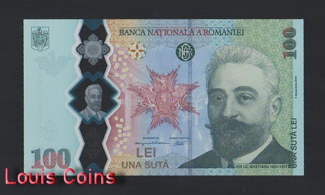 967-1 B967-ROMANIA-2019羅馬尼亞紀念塑膠鈔,100 Lei含冊(T)