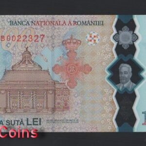 967-2 B967-ROMANIA-2019羅馬尼亞紀念塑膠鈔,100 Lei含冊(T)
