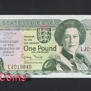 972-1 B972-JERSEY-1995澤西紀念紙幣,1 Pound(463)