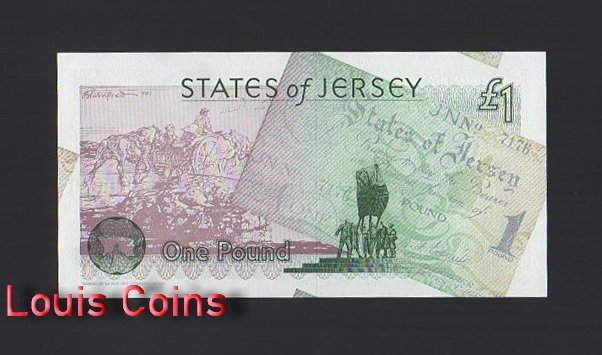 972-2 B972-JERSEY-1995澤西紀念紙幣,1 Pound(463)