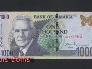 976-1 B976-JAMAICA-2005-2021牙買加紙幣,1.000 Dollars(976)