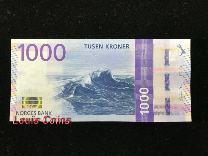 978-1 B978-NORWAY-2019挪威紙幣,1000 Kroner(B)
