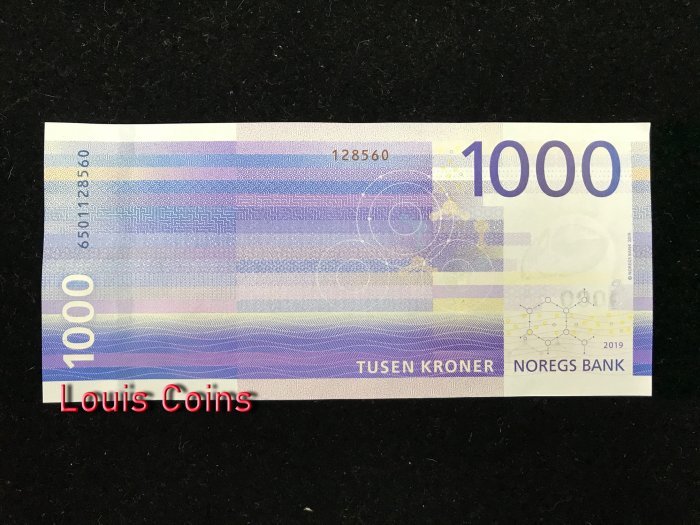 978-2 B978-NORWAY-2019挪威紙幣,1000 Kroner(B)