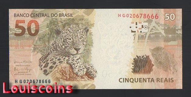 979-1 B979-BRAZIL-2010巴西紙幣-50 Reais(B)