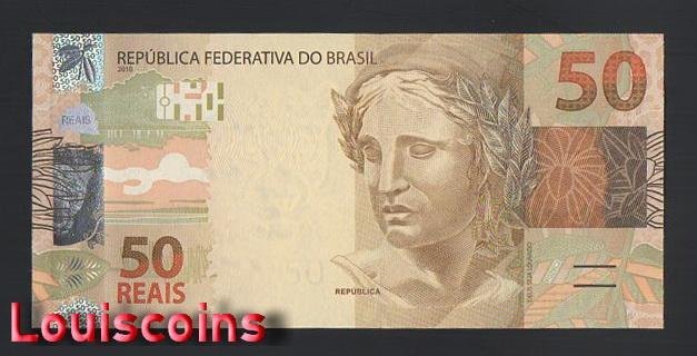 979-2 B979-BRAZIL-2010巴西紙幣-50 Reais(B)