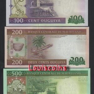 983-2 B983-MAURITANIA-2011-15茅利塔尼亞紙幣,3張一組(856)