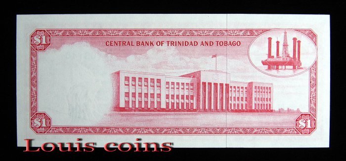 988-2 B988-TRINIDAD & TOBAGO-1964千里達&多巴哥鈔票-1 Dollar(O)