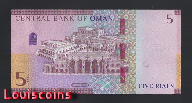 0235-2 B235-OMAN-2020阿曼鈔票-5 Rials(B)