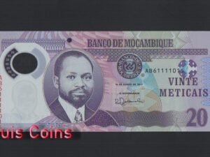 B1034-MOZAMBIQUE-2011 & 2017莫三比克塑膠紙幣,20 Meticai(638)