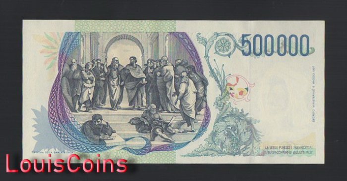 106-2 B106-ITALY-1997義大利鈔票-500.000 Lire(O)