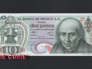 B1060-MEXICO-1969-1977墨西哥紙幣,10 Pesos(BO)