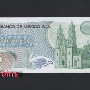 1060-2 B1060-MEXICO-1969-1977墨西哥紙幣,10 Pesos(BO)