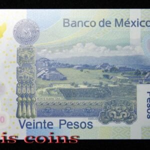 1062-2 B1062-MEXICO-2017墨西哥塑膠鈔20 Pesos(589)