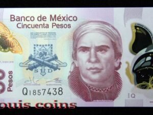 1063-1 B1063 MEXICO 2012-2017墨西哥塑膠鈔 50 Pesos(885)