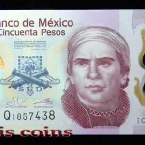 1063-1 B1063 MEXICO 2012-2017墨西哥塑膠鈔 50 Pesos(885)