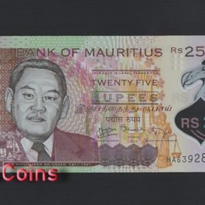 B1068-MAURITIUS-2013毛里求斯塑膠紙幣,25 Rupees(499)