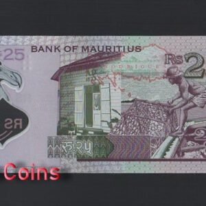 B1068-MAURITIUS-2013毛里求斯塑膠紙幣,25 Rupees(499)
