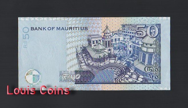 1070-2 B1070-MAURITIUS-1999-2009模里西斯(毛里求斯)紙幣,50 Rupees(1116)