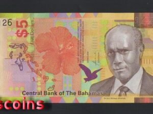 B1077-BAHAMAS-2020巴哈馬鈔票-5 Dollars(B)