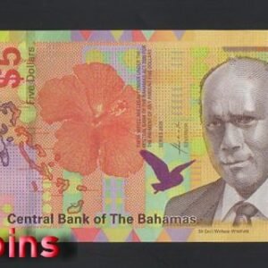 1077-1 B1077-BAHAMAS-2020巴哈馬鈔票-5 Dollars(B)
