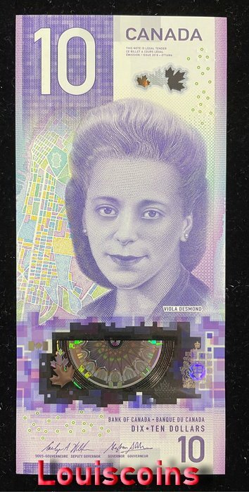 1078-1 B1078-CANADA-2018加拿大塑膠紀念鈔-10 dollars(381)