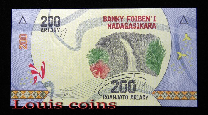 B1089 MADAGASCAR-ND 2017馬達加斯加紙幣 200 Ariary(492)