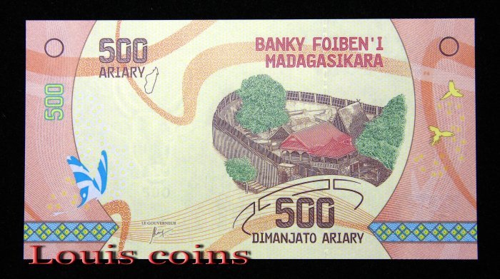 1090-1 B1090 MADAGASCAR-ND 2017馬達加斯加紙幣 500 Ariary(994)