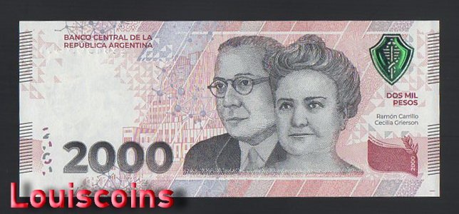 B1092-Argentina-ND (2023)阿根廷紙鈔-2000 Pesos(B)