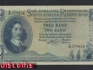 1094-1 B1094-SOUTH AFRICA-1961-65南非紙幣-2 Rand(O)