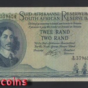 B1094-SOUTH AFRICA-1961-65南非紙幣-2 Rand(O)