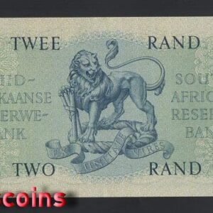 B1094-SOUTH AFRICA-1961-65南非紙幣-2 Rand(O)