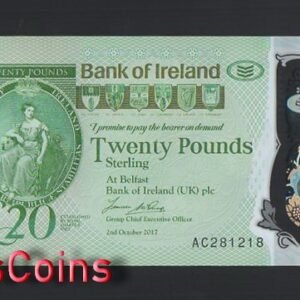 B1095-NORTHERN IRELAND-(2017)2020北愛爾蘭塑膠紙幣,20(502)