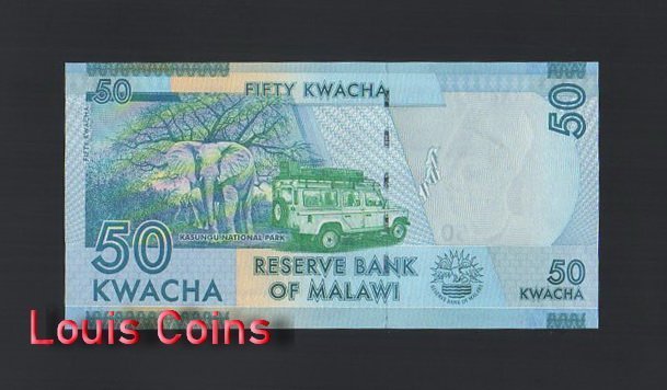1097-2 B1097-MALAWI-2012馬拉威紙幣,50 Kwacha(157)