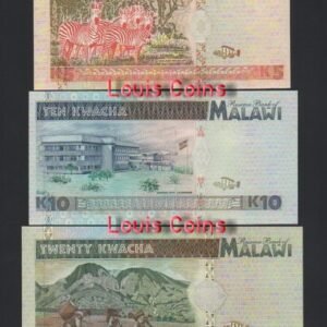 1103-2 B1103-MALAWI-1995馬拉威紙幣,3張一組(B)